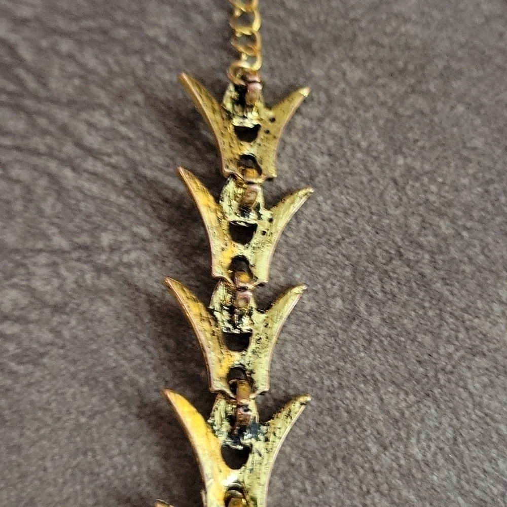 Antique Art Nouveau Crystal Fishtail Tennis Bracelet